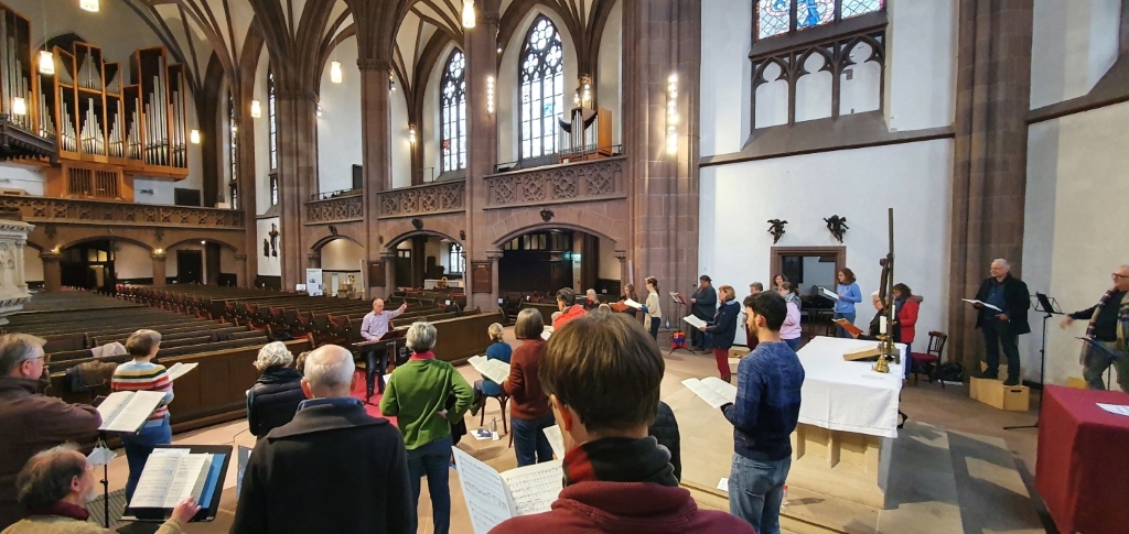 Kurt-Thomas-Kammerchor | Leitung: Andreas Köhs | Probe zum Chorkonzert zu Palmarum in der Dreikönigskirche