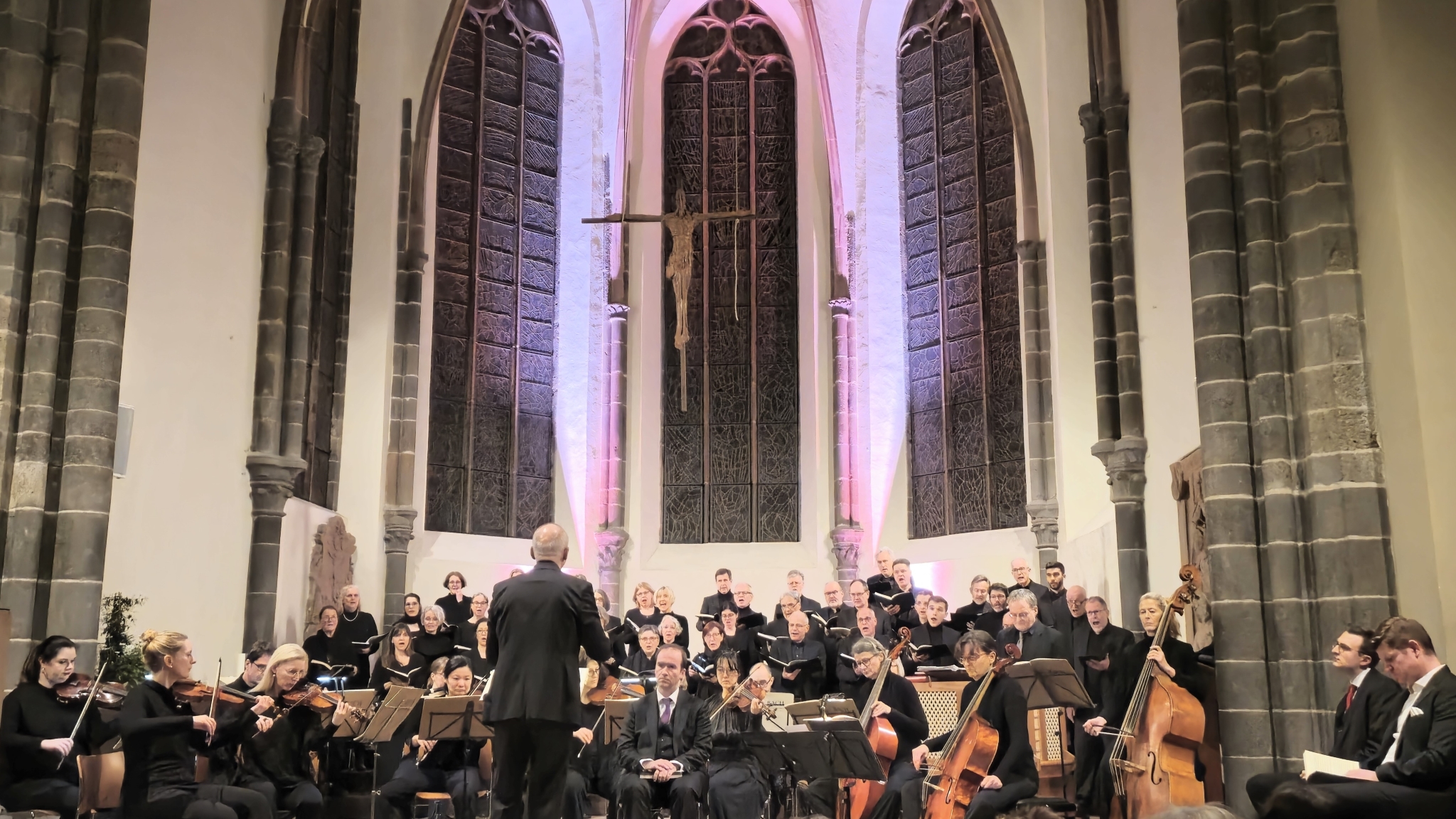 Aufführung der Johannes-Passion von Johann Sebastian Bach zu Beginn der Karwoche 2024 in der Heiliggeistkirche Frankfurt am Main