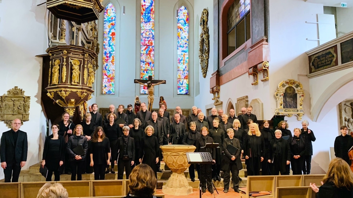 Zu Gast in Bachs Taufkirche - der Georgenkirche Eisenach - auf der Konzertreise "Auf den Spuren von J. S. Bach" im Oktober 2022